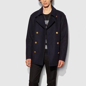 Coach 1941 Wool Mariners Pea Coat Navy Blue Size 50 (XL) NWT $895 (F-1)